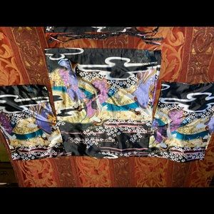 Silk kimono style house coat